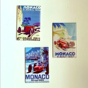 Set of 3 Monaco magnets